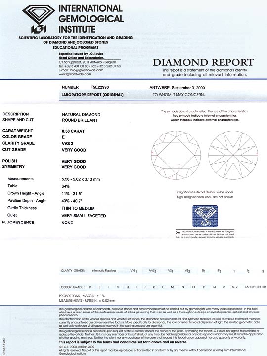 Foto 9 - Diamant 0,58ct Brillant IGI River Hochfeines Weiss VVS2, D5164