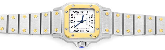 Foto 1 - Santos.de Cartier Damen Uhr Automatik Stahl-Gold Topuhr, U1209